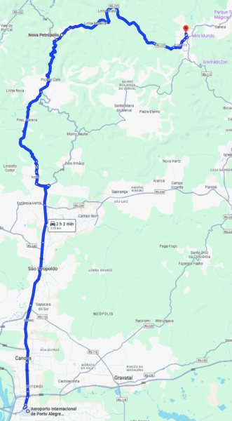 Imagem Maps da op 2 da Rota Romântica