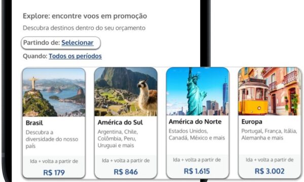 imagem da tela do app mostrando a sessão Explore