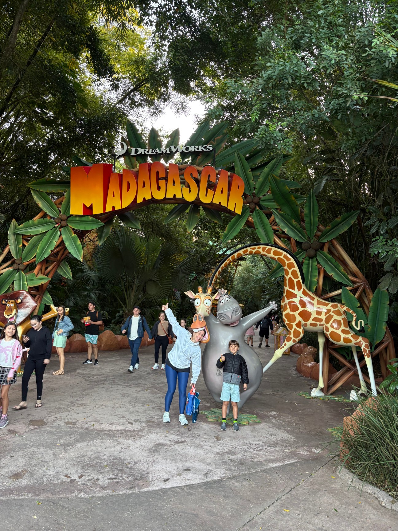 Entrada da área temática Madagascar em BCW