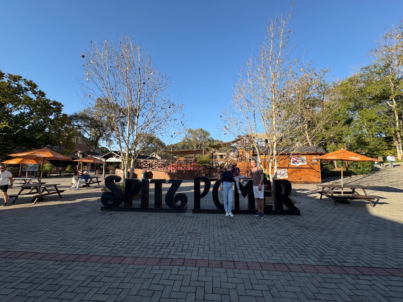 Imagem do Letreiro de entrada no Parque Spitz Pomer em Pomerode-SC